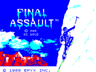 Final Assault title screen for ZX Spectrum